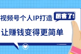 《视频号个人IP打造》让赚钱变得更简单，打开财富之门