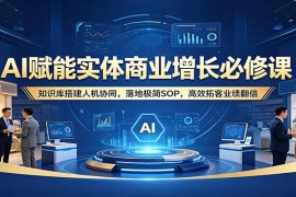 AI赋能实体商业增长必修课：知识库搭建人机协同，落地极简SOP，高效拓客业绩翻倍