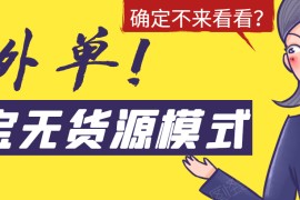 淘宝无货源模式海外单，独家模式日出百单，单店铺月利润10000+