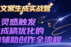AI文案生成实战营，从灵感触发到成稿优化的AI辅助创作全流程