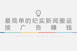 短视频纪实新闻搬运，起号快轻松引爆流量，可接广告变现（教程+素材）