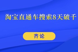 齐论·淘宝直通车搜索8天破千