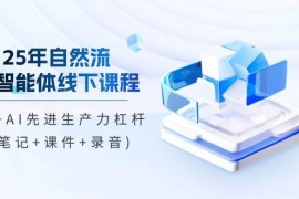 25年自然流AI智能体线下课程，IP+AI先进生产力杠杆(笔记+课件+录音)