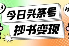 最新头条号软件自动抄书变现玩法，单号一天100+（软件+教程+玩法）
