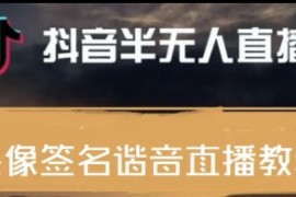 最近火爆的抖音头像签名设计半无人直播项目：直播教程+素材+直播话术