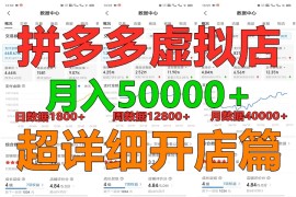 拼多多虚拟电商训练营月入40000+你也行，暴利稳定长久，副业首选