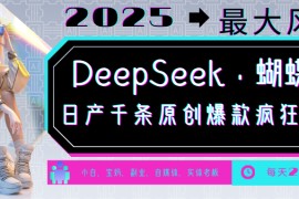 DeepSeek+蝴蝶号  中老年金主最爱 国学/心理学/养生/疗愈/情感/育儿/宠物各种赛道