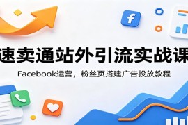 速卖通站外引流实战课：Facebook运营，粉丝页搭建广告投放教程