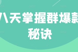 群爆款训练营：8天掌握群爆款秘诀，成为运营进阶高手（无水印）