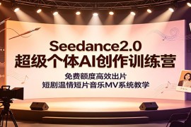 Seedance2.0超级个体AI创作训练营：免费额度高效出片，短剧温情短片音乐MV系统教学