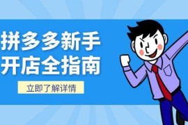 拼多多新手开店全指南，个人企业店铺注册流程，后台基础操作详解