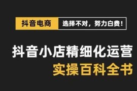  抖音小店精细化运营百科全书，保姆级运营实战讲解（28节课）