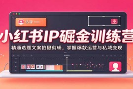 2026小红书IP运营实战训练营：从选题创作到私域变现全流程教学