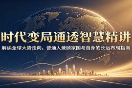 时代变局通透智慧精讲：解读全球大势走向，普通人兼顾家国与自身的长远布局指南