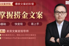 30天疯卖文案速成变现营，0基础玩透爆卖文案捞金术