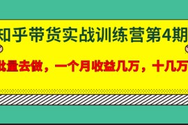 龟课知乎带货实战训练营第4期：批量去做，一个月收益几万 十几万(无水印)