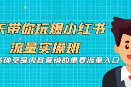 5天带你玩爆小红书流量实操班，小红书种草是内容营销的重要流量入口