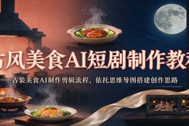 2026古风美食AI短剧制作全攻略：从素材生成到剪辑成片 附思维导图创作框架