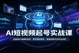 短视频AI起号实战课：挖掘高价值爆款素材，撰写爆款脚本，掌握视频号发布全流程