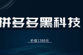 拼多多运营80节内部课程，包含多种黑科技玩法（价值1280元）