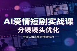 AI爱情短剧实战课：故事剧本创作，分镜镜头优化，智能体提示词