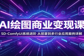 AI绘图商业变现课：SD-ComfyUI系统进阶，从部署到多行业应用案例详解