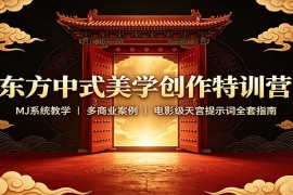 东方中式美学创作特训营：MJ系统教学，多商业案例，电影级天宫提示词全套指南