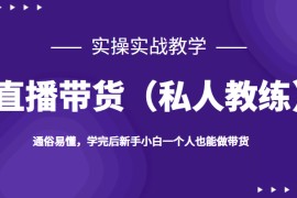 直播带货（私人教练），实操实战教学，通俗易懂，学完后新手小白一个人也能做带货