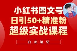 小红书图文号日引50+精准流量，超级实战的小红书引流课，非常适合新手  