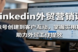 LinkedIn外贸营销课：从账号创建到客户互动，掌握实用技能，助力外贸工作提效
