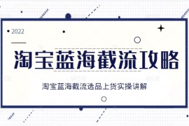 淘宝蓝海截流攻略，淘宝蓝海截流选品上货实操讲解