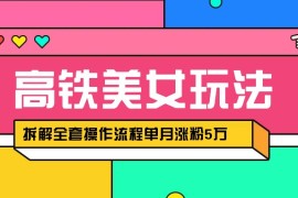 快手高铁美女视频涨粉秘籍：月增5万粉的AI创作与变现全攻略，拆解全套操作流程！