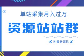 单站采集月入过万的资源站站群项目，附最新资源站源码