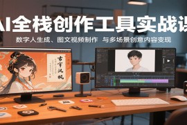 AI全栈创作工具实战课：数字人生成、图文视频制作与多场景创意内容变现