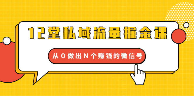 12堂私域流量掘金课 12堂私域流量掘金课