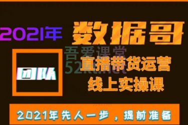 2021数据哥直播带货运营线上实操课合集(完结) 2021数据哥直播带货运营线上实操课合集(完结)