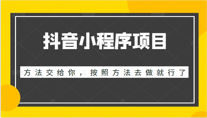 抖音小程序项目