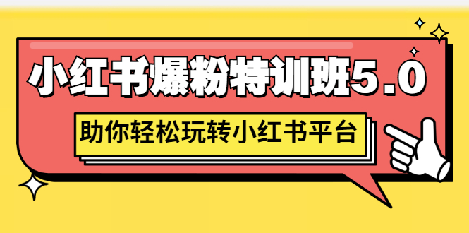 小红书爆粉特训班