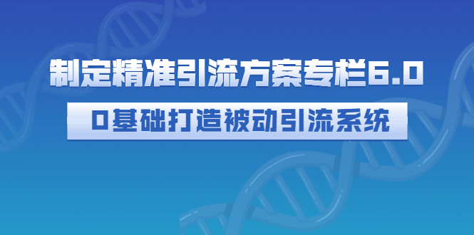 制定精准引流方案专栏6.0