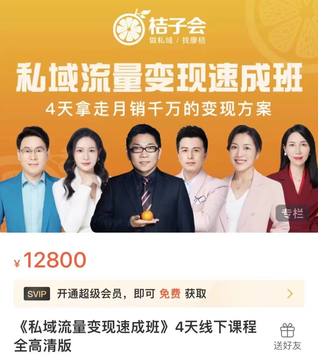 私域流量变现速成班