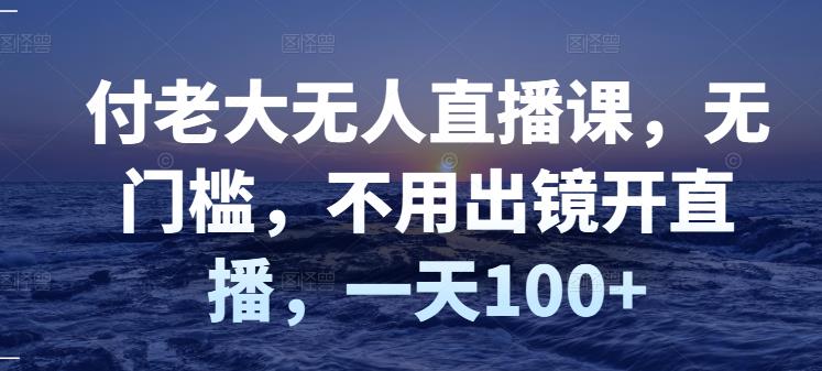 付老大无人直播课 付老大无人直播课
