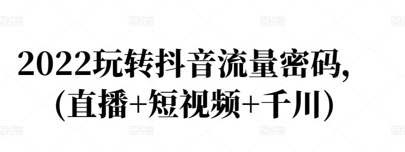 玩转抖音流量变现密码 玩转抖音流量变现密码