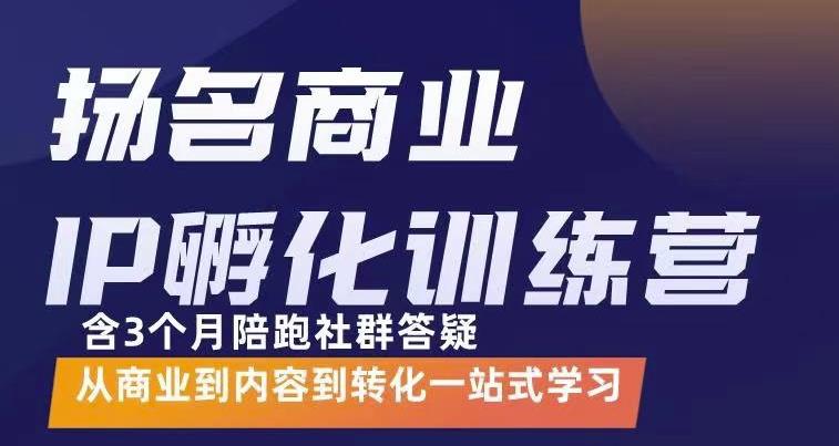 商业IP孵化训练营 商业IP孵化训练营