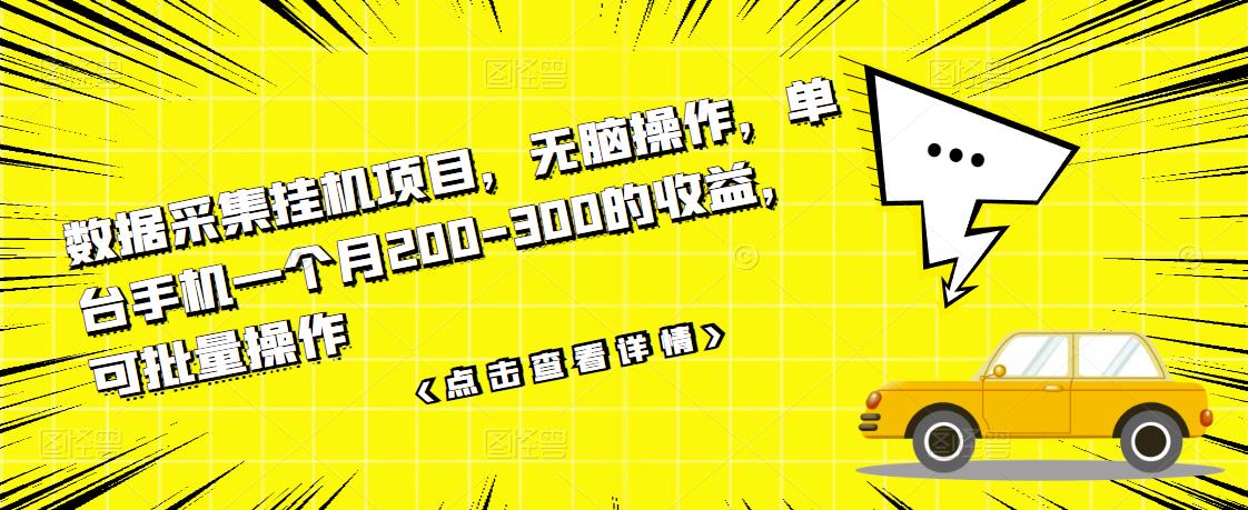 数据采集挂机项目