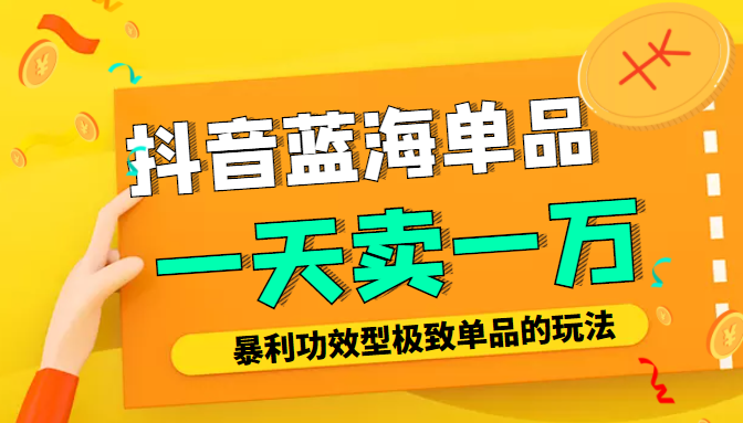 暴利功效型极致单品的玩法