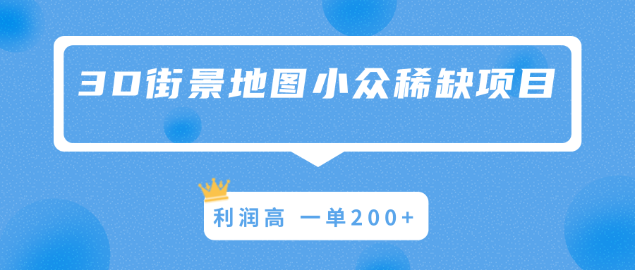 3D街景地图小众稀缺项目