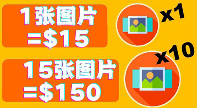 每幅图片赚$15美元 每幅图片赚$15美元