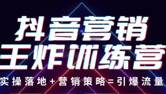 抖音营销王炸训练营 抖音营销王炸训练营