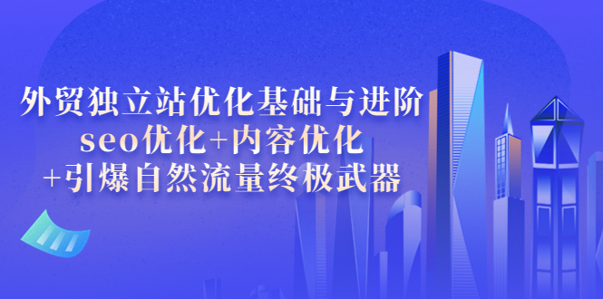 外贸独立站优化基础与进阶