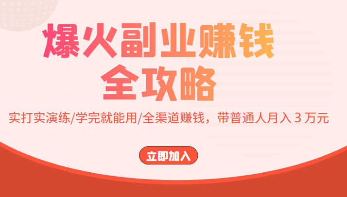 爆火副业赚钱全攻略 爆火副业赚钱全攻略